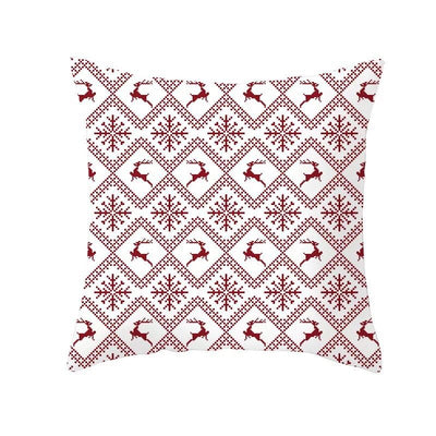 Funda de Almohada Navideña Cuadros Rojo Clásico - Image 30