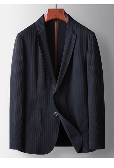 Blazer Ejecutivo Elástico de Color Liso para Hombre - Image 15
