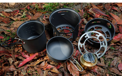 Set de Utensilios de Camping Portátil de Aluminio para 1-2 Personas - 7 Piezas - Image 13