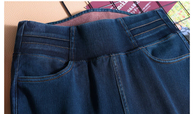 Jeans Elásticos de Cintura Alta con Terciopelo Grueso para Mujer - Image 20