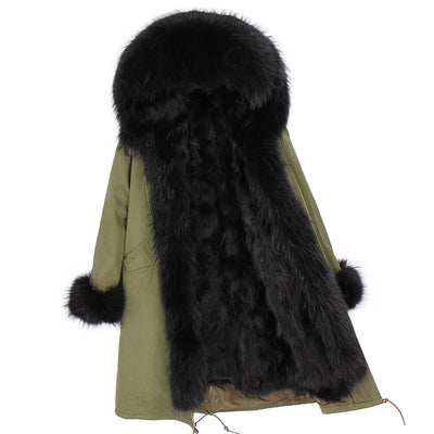Abrigo Largo de Lana con Cuello para Invierno - Image 11