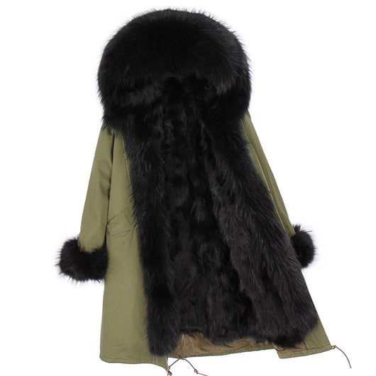 Abrigo Largo de Lana con Cuello para Invierno - Image 11