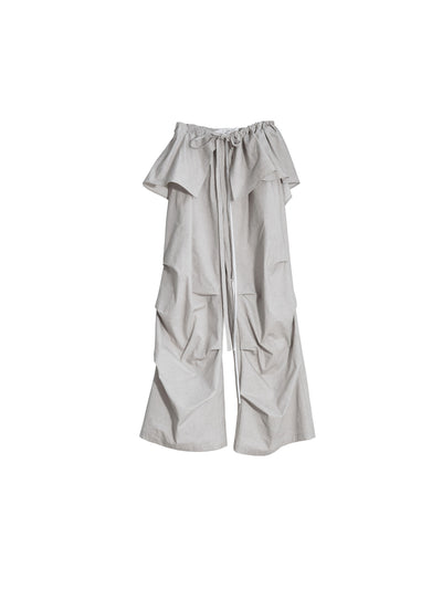 Pantalón Falda Dos Piezas Desmontable con Volante, Algodón Teñido Efecto Vintage - Image 5