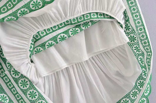 Falda Midi Talle Alto Reductora con Bordados - Image 6