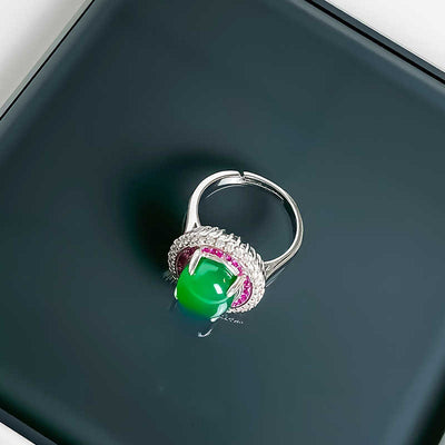Anillo y Aretes de Esmeralda Incrustada - Image 3