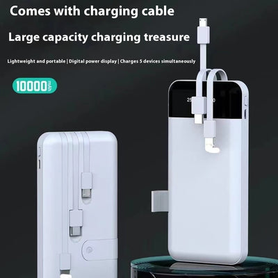 Batería Portátil de Carga Rápida Triple Puerto con Cable Integrado - Image 9