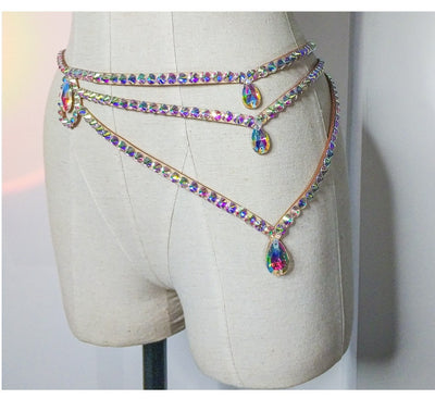 Cinturón de Danza Oriental con Cristales, Cadena Artesanal Pesada para Belly Dance - Image 10