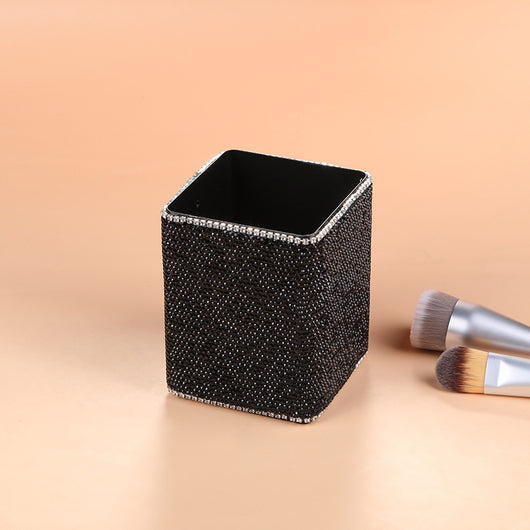Brocha de Maquillaje con Incrustaciones de Diamantes y Cerdas Suaves - Image 13
