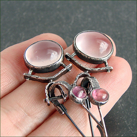 Aretes de Calcedonia y Amatista - Image 11