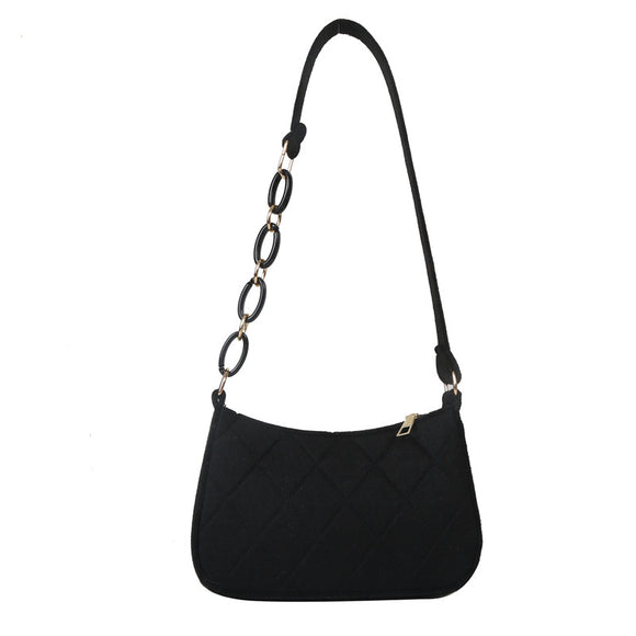 Bolso de Hombro Minimalista con Cadena Axilar