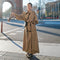 Abrigo Trench Largo con Cintura Ajustable