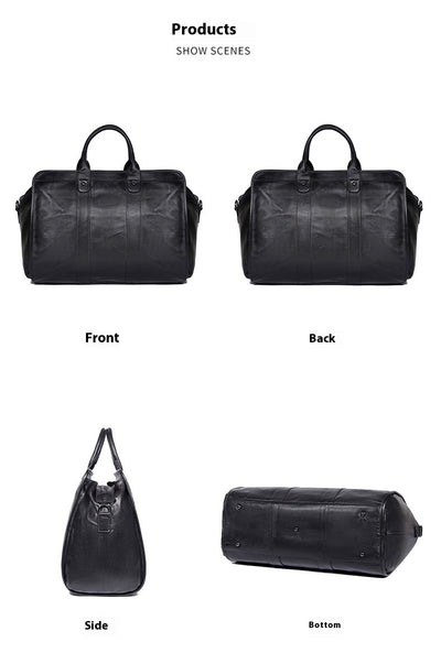 Bolsa de Viaje en Cuero Genuino de Gran Capacidad - Maletín Premium en Piel de Vaca - Image 8
