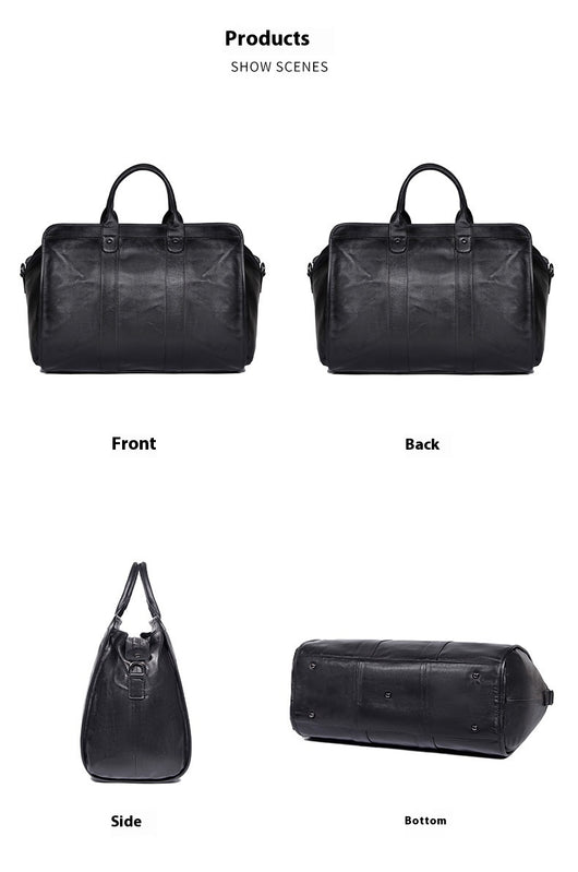 Bolsa de Viaje en Cuero Genuino de Gran Capacidad - Maletín Premium en Piel de Vaca - Image 8