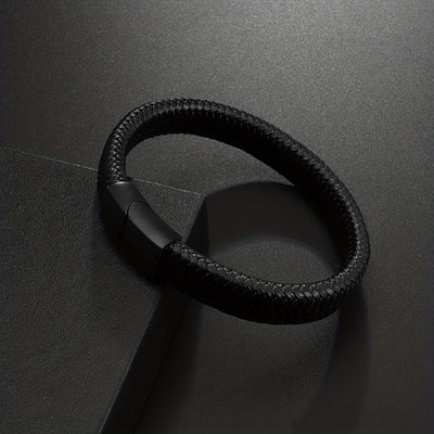 Pulsera de Cuero Vintage para Hombre con Cierre Magnético - Image 14