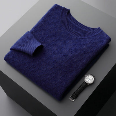 Suéter de Cachemira Gruesa para Hombre - Cuello Redondo Elegante para Otoño e Invierno - Image 10