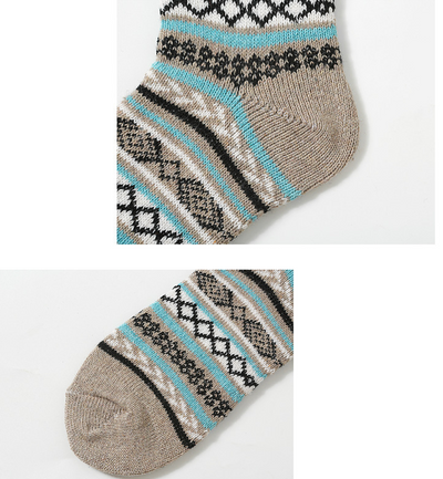 Calcetines Étnicos Retro Tubo Medio en Algodón - Image 3