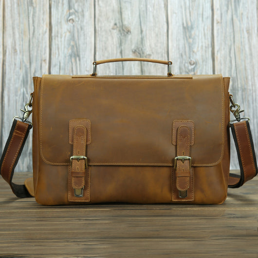 Bolso Bandolera de Cuero Vacuno Estilo Retro - Image 4