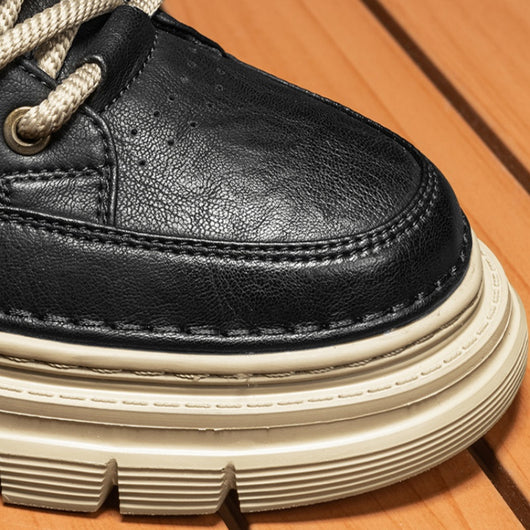 Botas de Trabajo Estilo Británico con Plataforma en Cuero Genuino - Image 10