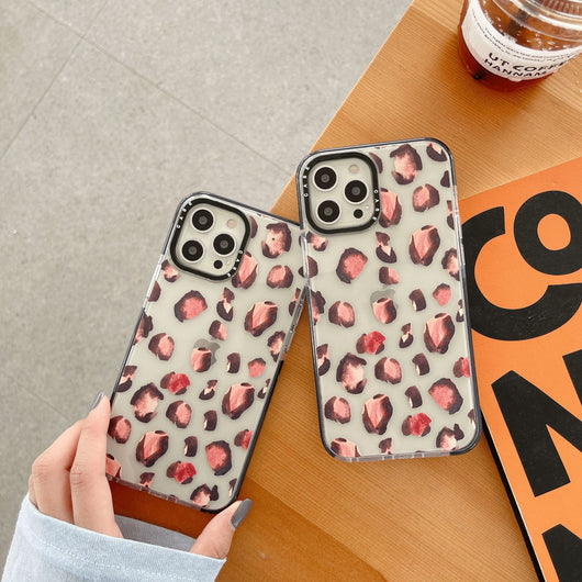 Funda Transparente para Celular con Estampado de Leopardo y Café - Image 10