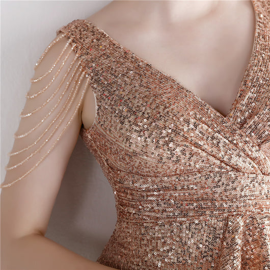 Vestido de Gala Reina Aura con Lentejuelas Largas - Image 4