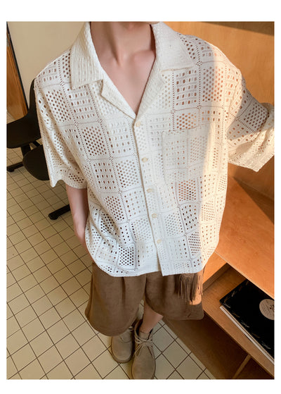 Camisa Suelta Calada para Hombre - Diseño Minimalista - Image 9