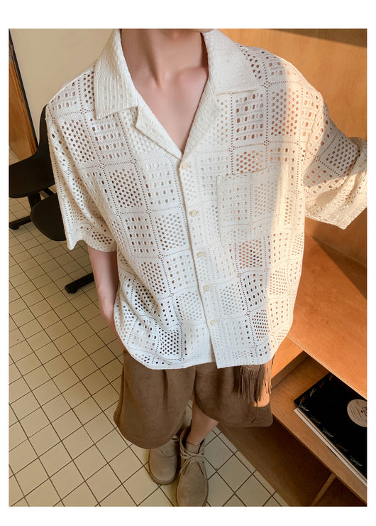 Camisa Suelta Calada para Hombre - Diseño Minimalista - Image 9