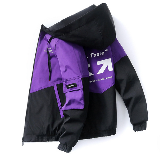 Chaqueta Estampada Suelta con Capucha para Hombre - Image 7