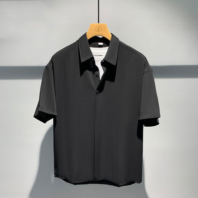 Camisa de Seda de Hielo sin Planchado para Hombre - Image 3
