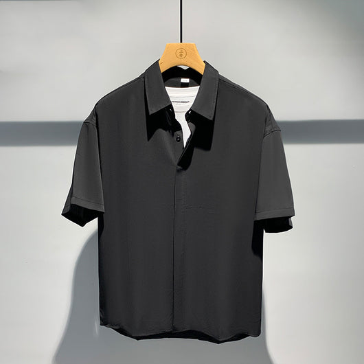 Camisa de Seda de Hielo sin Planchado para Hombre - Image 3