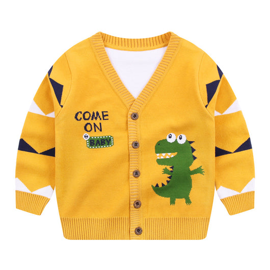 Cardigan Escolar V-Cuello Abotonado para Niños - Image 9