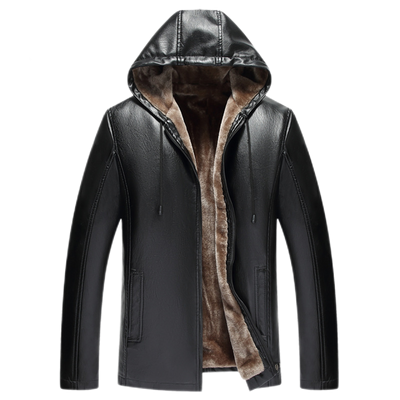 Chaqueta de Cuero para Moto con Forro de Piel - Abrigo Grueso para Otoño e Invierno - Image 6