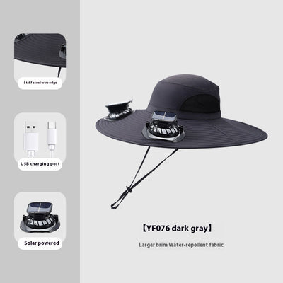 Gorra de Sombra Solar con Ventilador para Hombre - Ideal para Montaña y Pesca - Image 12