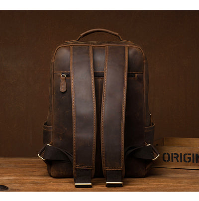 Mochila Ejecutiva de Cuero Genuino Hecha a Mano - Diseño Retro para Profesionales - Image 18