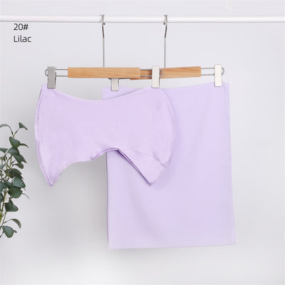 Pañuelo Modal Transpirable de Color Sólido con Gorro Integrado en Chiffon Perla - Image 22