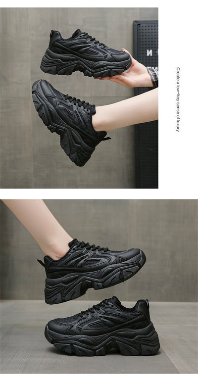 Zapatillas Blancas Deportivas con Suela Gruesa y Transpirables - Image 12