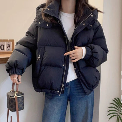 Chaqueta Cálida Casual para Mujer Talla Grande con Abertura Lateral - Image 5