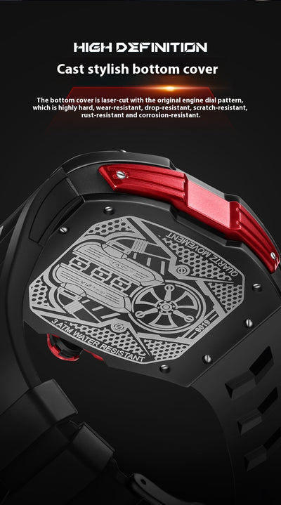 Reloj Tonneau de Lujo Hueco 3D con Luminiscencia y Resistencia al Agua - Image 18