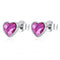 Sterling Plateado Stud Earrings Austrian Crystal Earrings Rose Dorado 18K Blanco Dorado Morado and Rojo