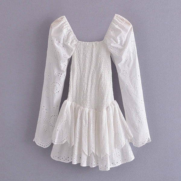 Vestido Largo con Bordados Manga Larga para Mujer - Image 6