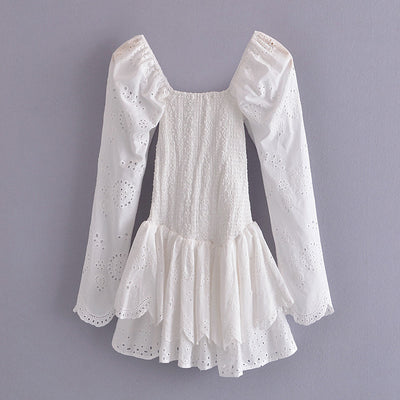 Vestido Largo con Bordados Manga Larga para Mujer - Image 6