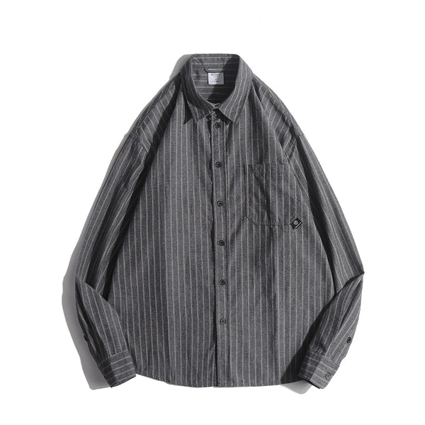 Camisa Universitaria Retro Otoño Manga Larga Oversized - Image 12