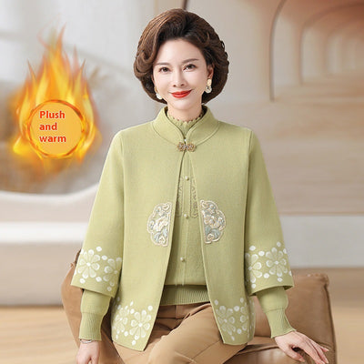 Conjunto de Cardigan y Suéter Tejido para Mujer Madura - Otoño Invierno - Image 17