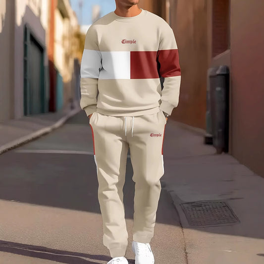 Traje Deportivo Casual para Hombre con Estampado Minimalista