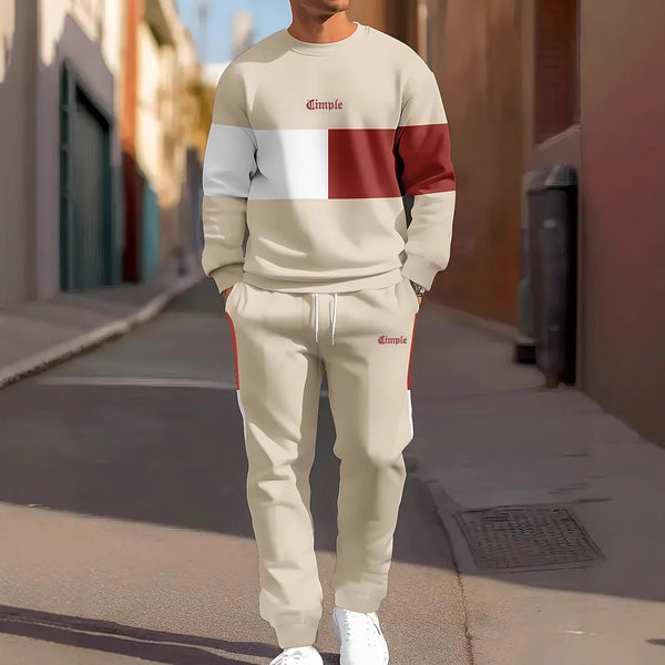 Traje Deportivo Casual para Hombre con Estampado Minimalista