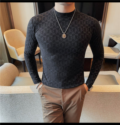 Camiseta Cuello Alzado Tendencia Moderna para Hombre - Image 13