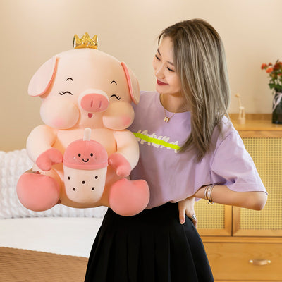 Peluche Gigante Muñeca Cerdita con Biberón - Almohada Suave - Image 5