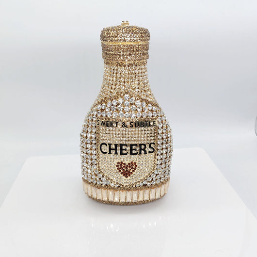 Clutch de Noche Champagne con Cristales Brillantes para Mujer - Image 66
