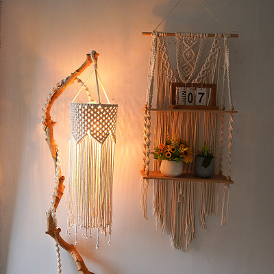 Lámpara Colgante Tejida a Mano Estilo Bohemio para Decoración - Image 8