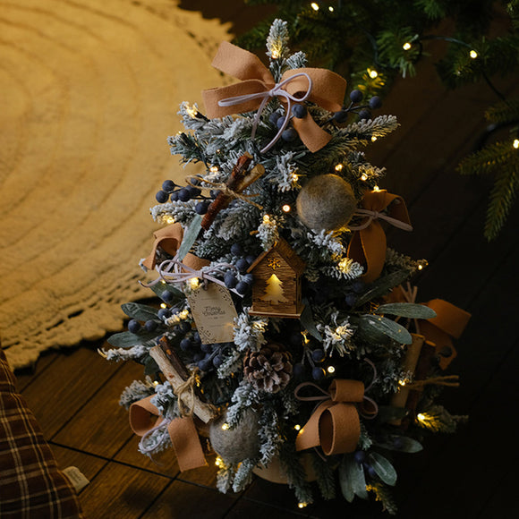 Escritorio Decorativo con Luces LED para Navidad - Diseño DIY Moderno