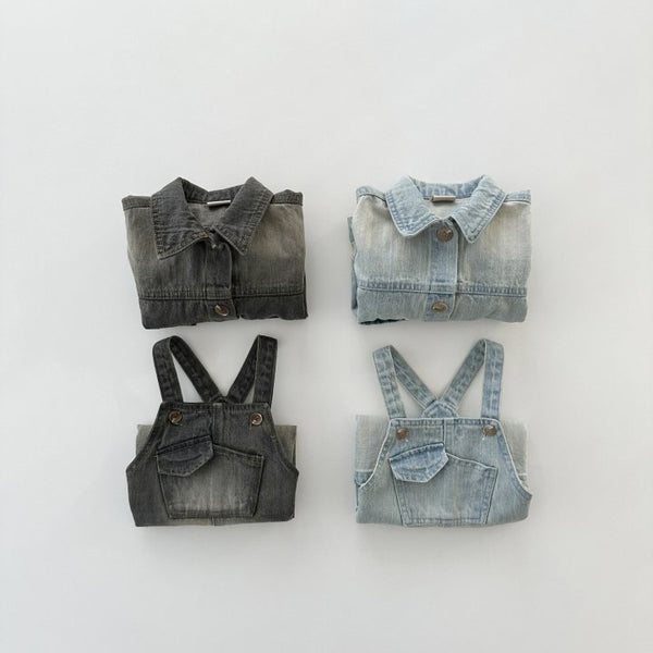 Jeans Retro de Una Pieza para Niños y Niñas - Comodidad Casual
